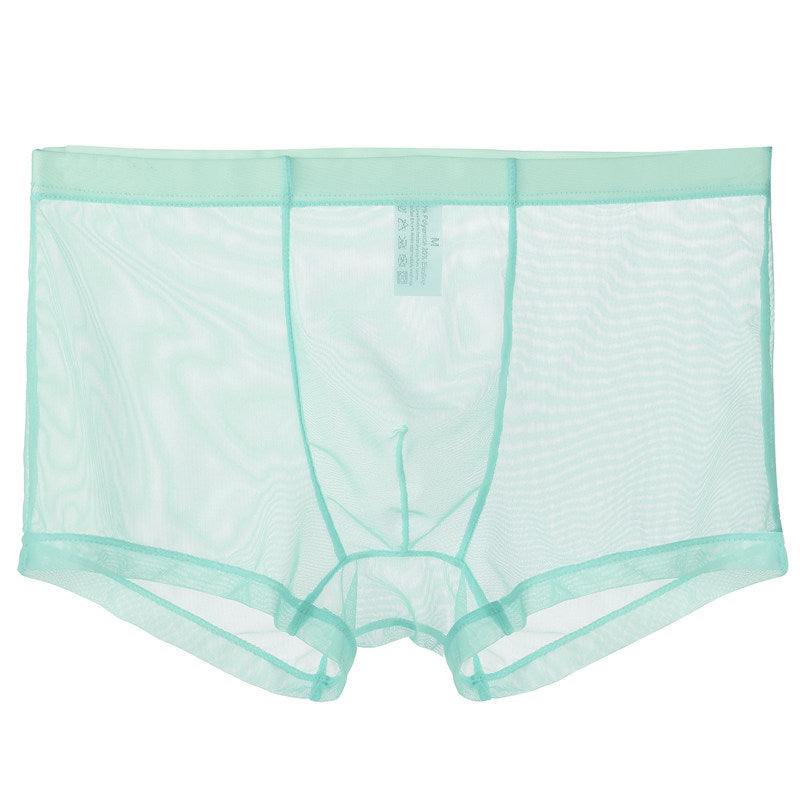Ultra-thin breathable lace mesh underwear for men