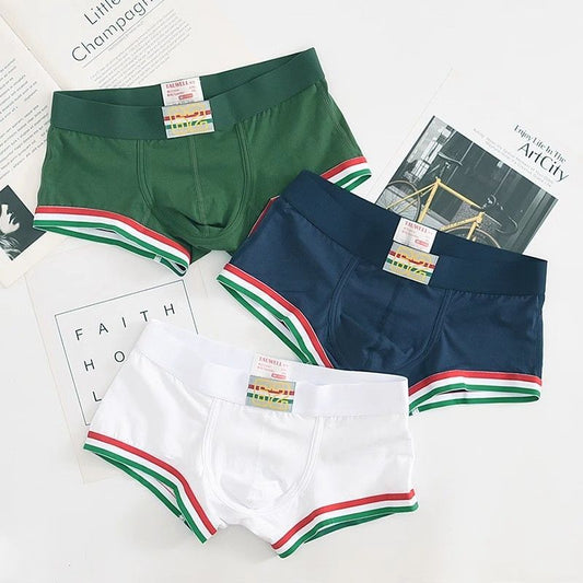 超值組合價【氣質英倫風】輕奢條紋純棉質感低腰男士平角內褲