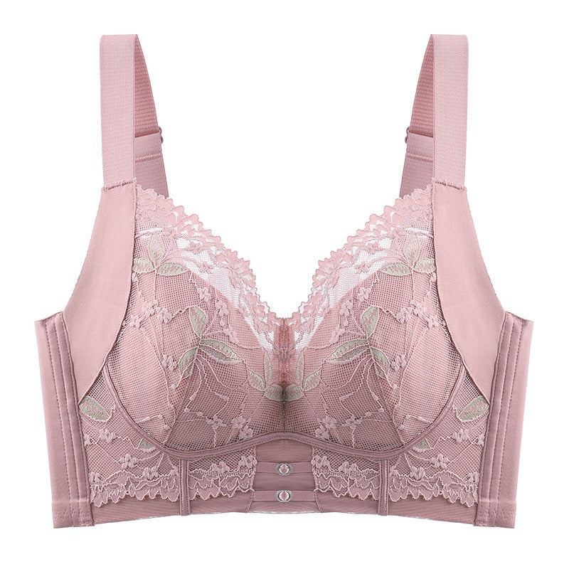 【B-E蜂窝杯】春季新款高質感立體蕾絲大胸顯小內衣