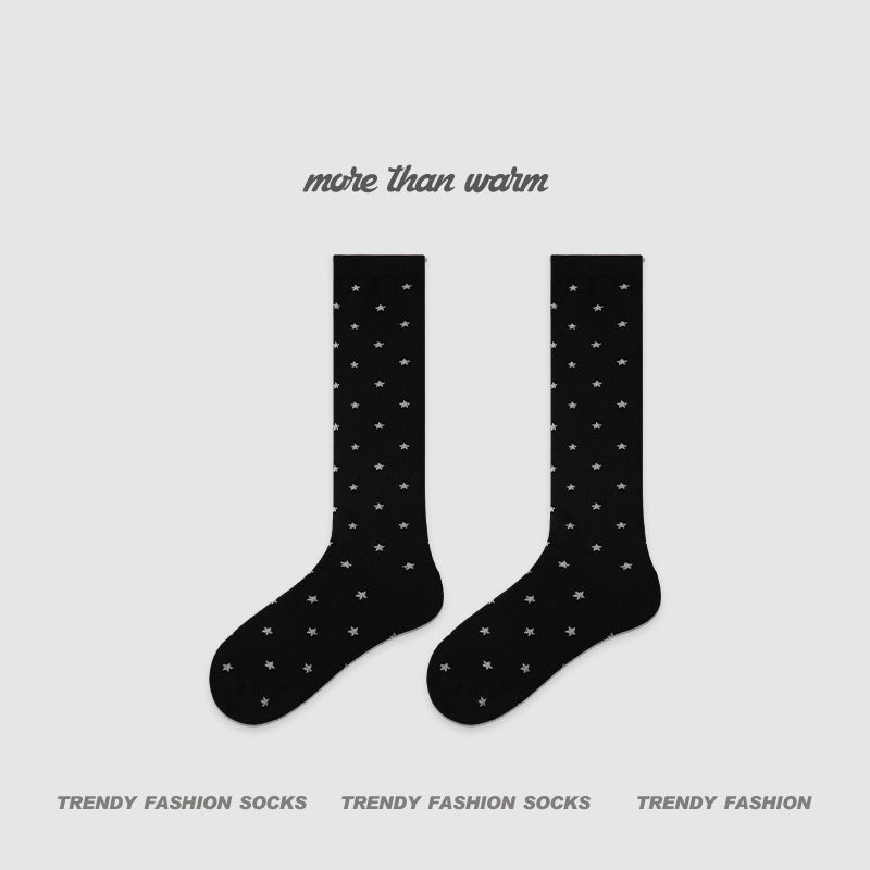 【春夏防蚊系列】2026春夏新款甜美防蚊襪星星顯瘦長筒襪小腿襪