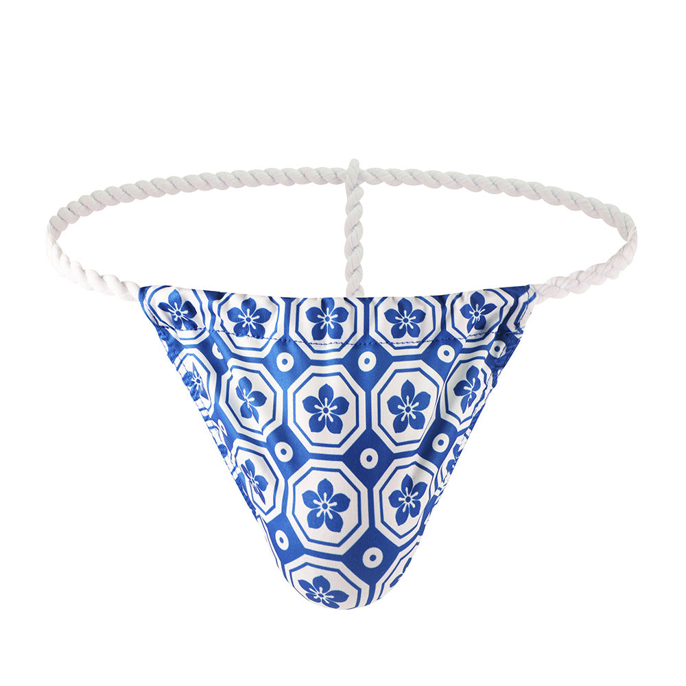 【日系性感丁字】性感低腰綁繩男士丁字褲