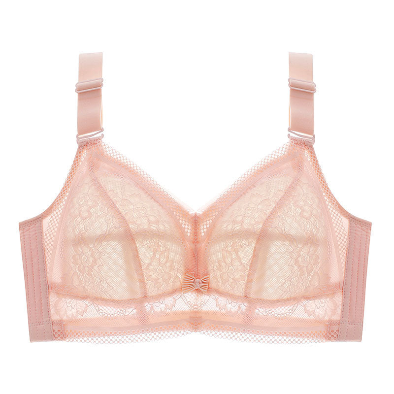 粉色大碼透氣蜂巢杯內衣