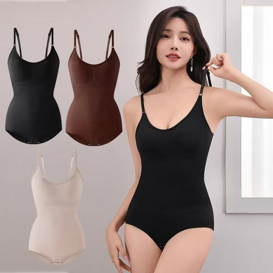 No need to wear underwear! Plus size! Best-selling button-up jumpsuit, gathers/waist cinching/lifts buttocks