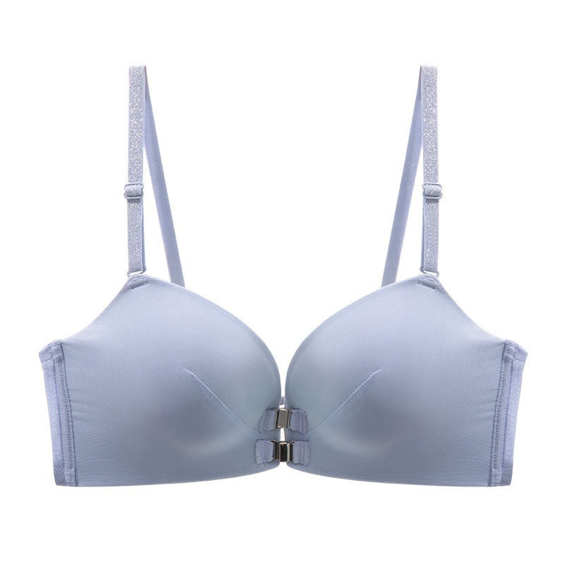 【交叉美背~秒變背影殺!】深V雙前扣上托聚攏美背光面內衣