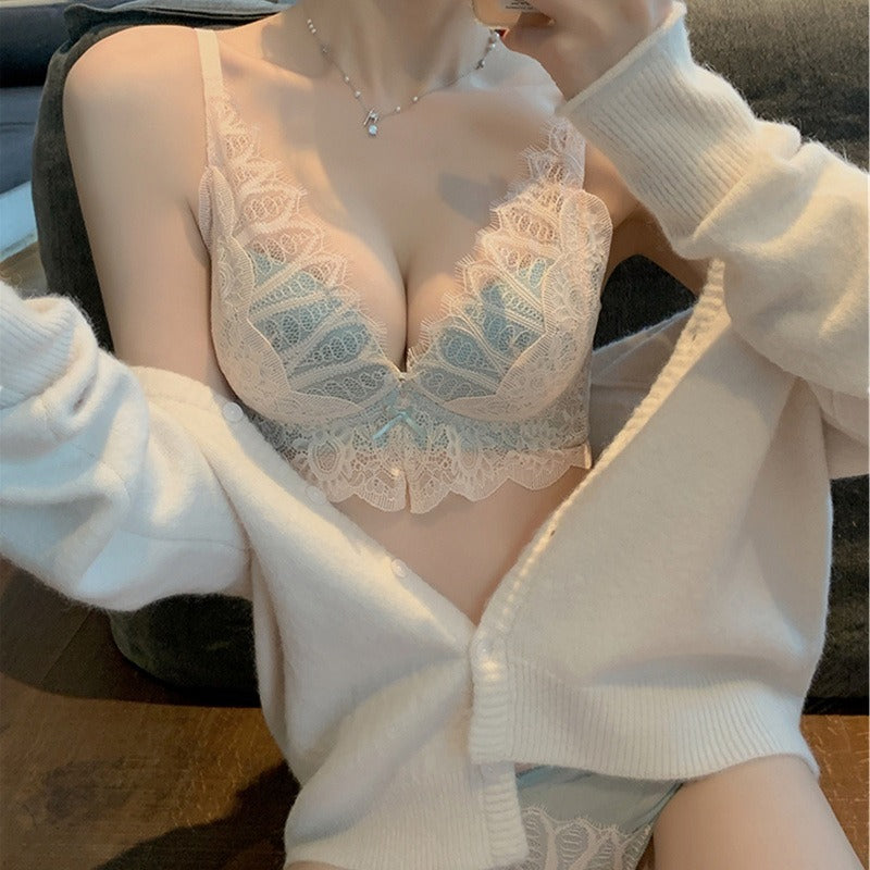 【超透氣氧芯杯】小胸超聚攏!法式軟糯糯W型收副乳聚攏內衣