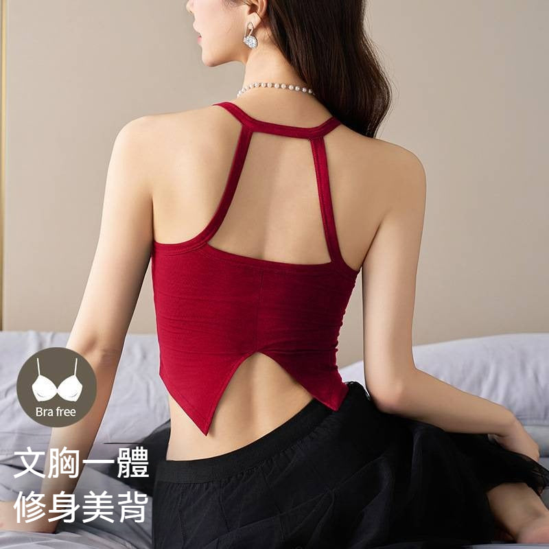 【內穿外搭都好看!】內置胸墊~夏天內搭神器!2025新款美背蜂巢透氣杯內衣