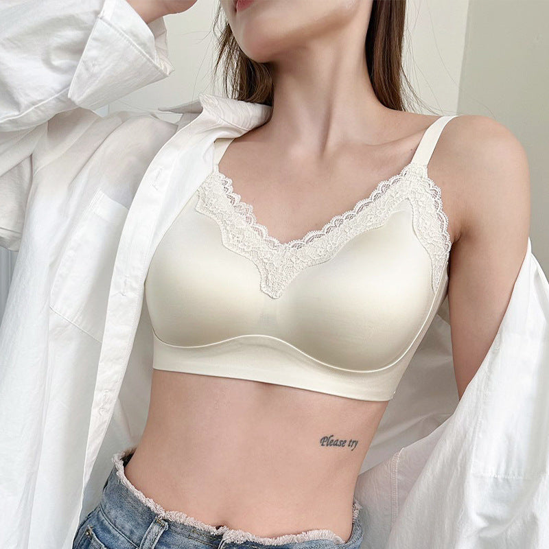 超值組合價【夏季熱銷款】軟支撐系列~法式蕾絲緞面W型支撐聚攏防下垂無感無鋼圈內衣