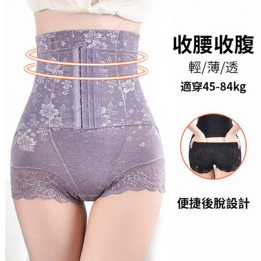 輕薄蕾絲高腰收腹內褲