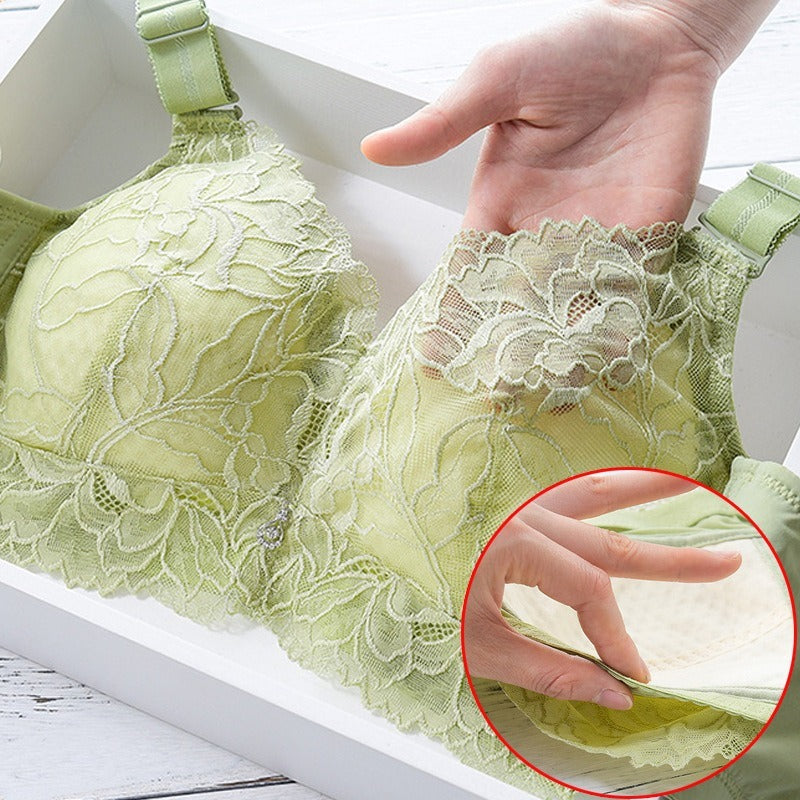 超值組合價【薄到透光!】輕盈無感還聚攏才是真正好內衣!夏季新款蜂巢杯透氣蕾絲不凸點無鋼圈內衣