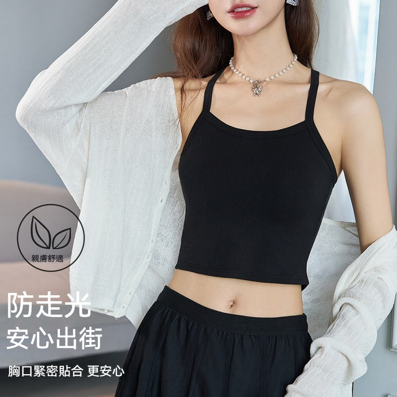 【內穿外搭都好看!】內置胸墊~夏天內搭神器!2025新款美背蜂巢透氣杯內衣