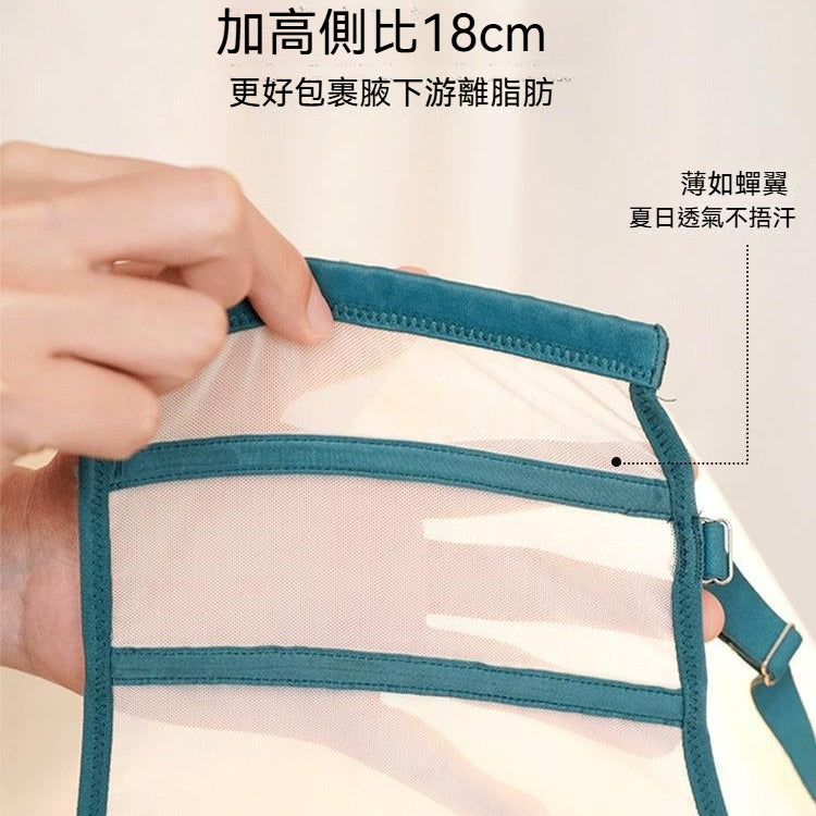 超值組合價【加高側比16cm!】薄如蟬翼!上托提拉收副乳~新款軟鋼圈兔耳杯撞色蕾絲大碼內衣