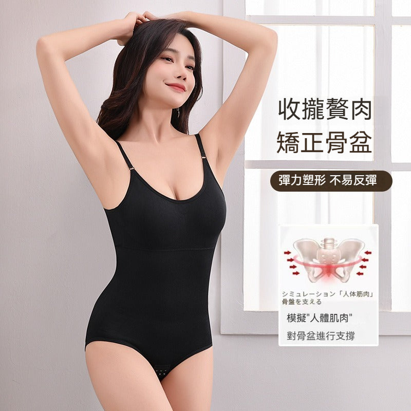No need to wear underwear! Plus size! Best-selling button-up jumpsuit, gathers/waist cinching/lifts buttocks