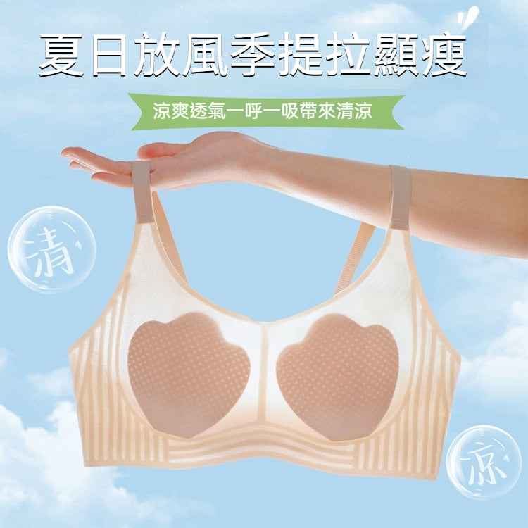 【夏日清涼喵喵杯】超薄0.1cm!拒絕凸點~新款夏季涼感喵喵杯果凍軟支撐顯瘦內衣