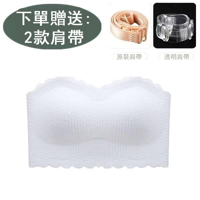 【穩得住!超有型】自帶防滑條坑條紋無肩帶內衣