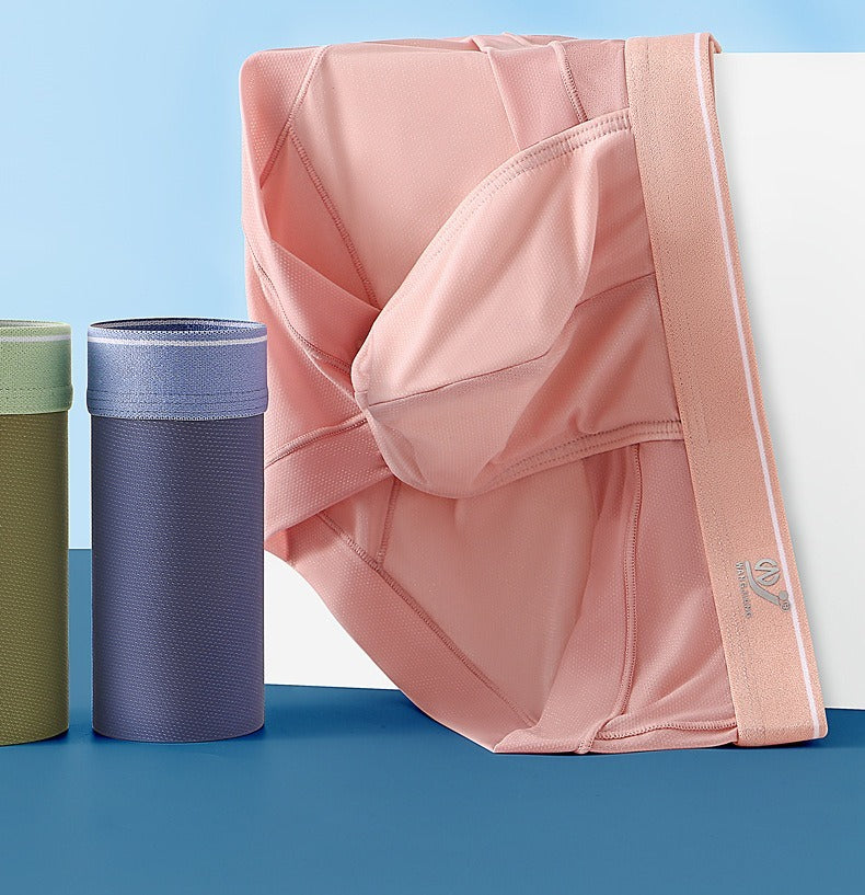 【一觸就愛上!透光的薄!】透氣網孔底襠~大空間不擠壓~夏季冰絲輕薄款男士內褲