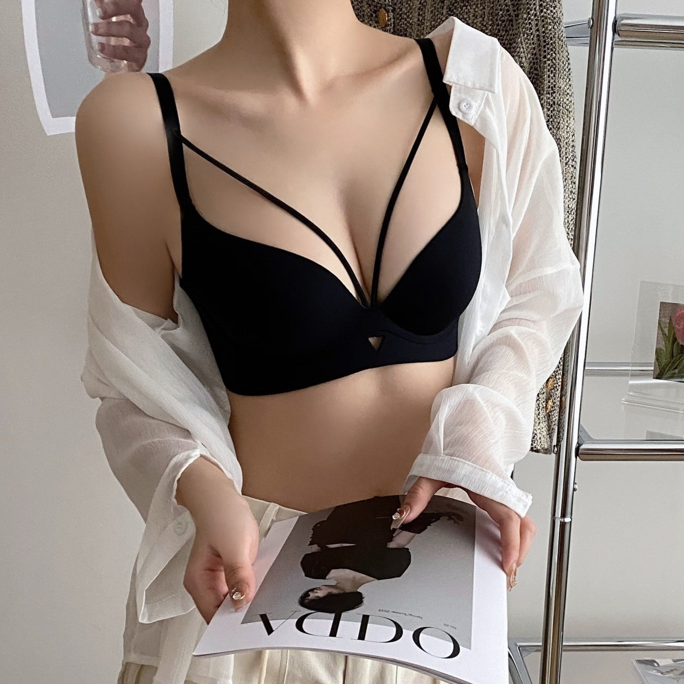 超值組合價【24h無感穿著體驗】反重力上托!不空杯~新款無痕美胸帶高側比親膚內衣