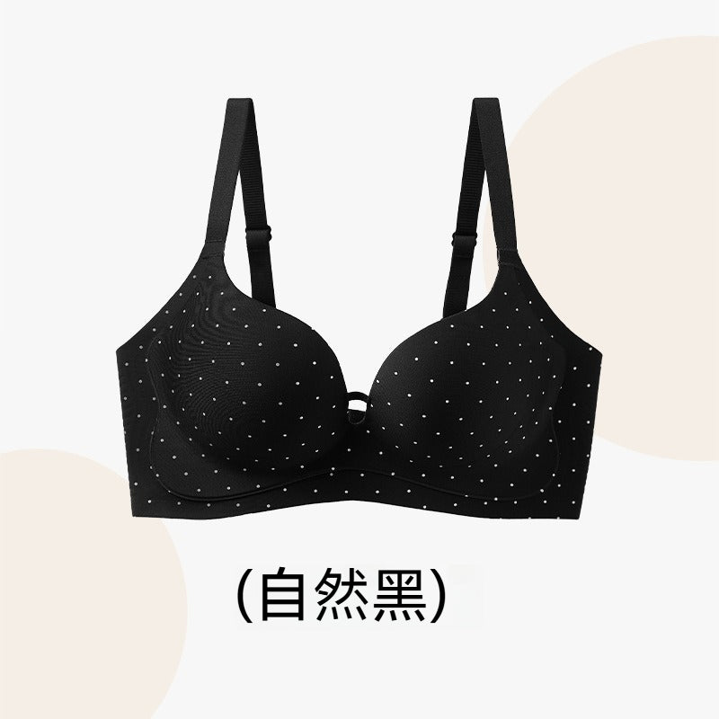 【俏皮波點系列】無痕聚攏小胸顯大收副乳性感波點無鋼圈舒適防下垂上托文胸