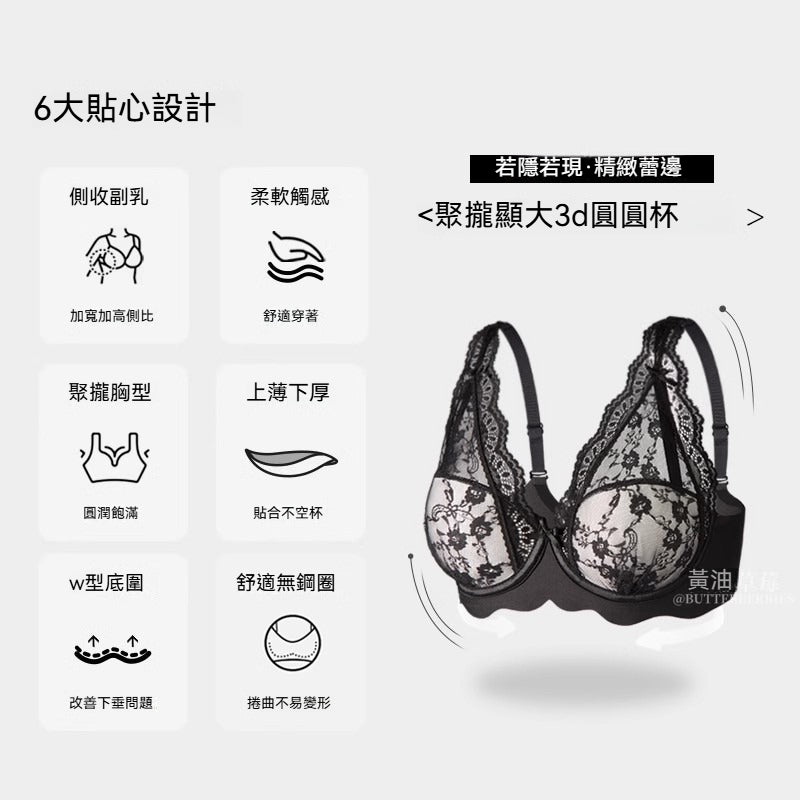 [The upper body is really slim and stylish! ! 】BE cup optional ~ Autumn and winter new honeycomb cup large size underwear, breathable and not sweaty, adjustable double shoulder straps, beautiful and comfortable!