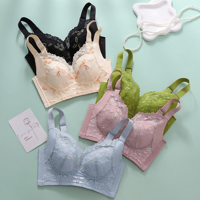 【B-E蜂窝杯】春季新款高質感立體蕾絲大胸顯小內衣