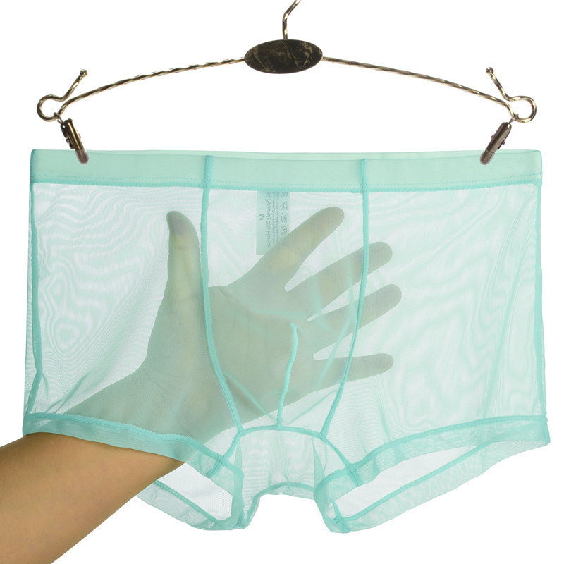Ultra-thin breathable lace mesh underwear for men