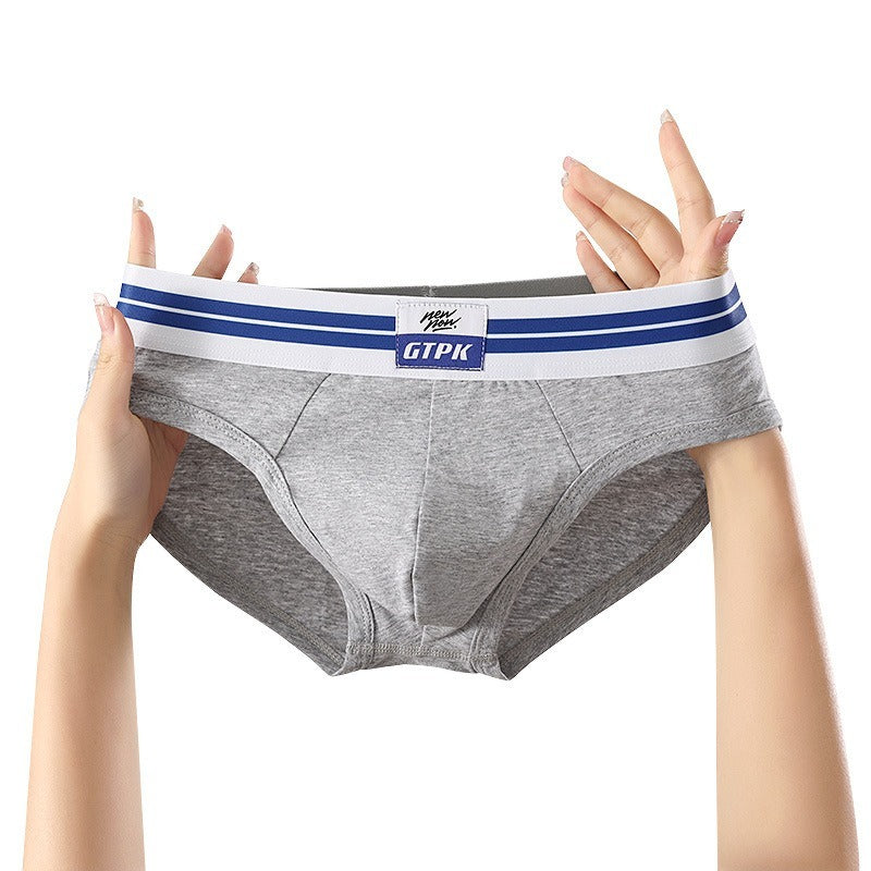 【日系精選】織標印花改良版男士純棉三角內褲