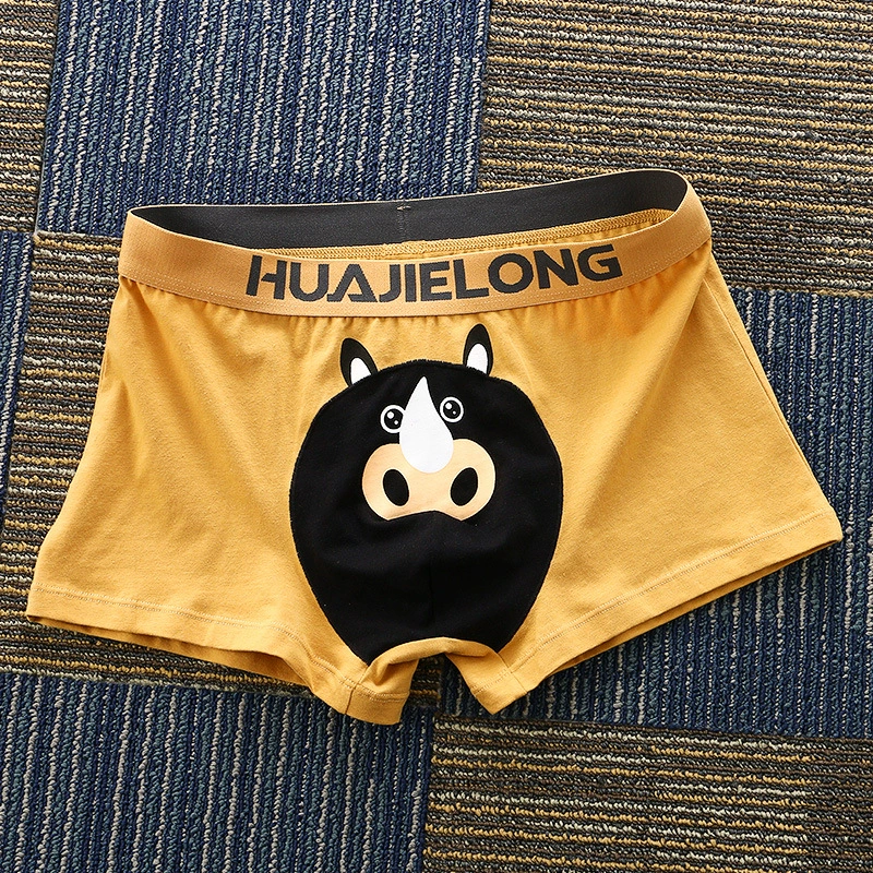 超值組合價【卡通印花】男士性感舒適四角內褲,彈力腰帶+純棉面料+網孔透氣底襠,不勒腰/不卡襠/不扯蛋,清爽舒適!