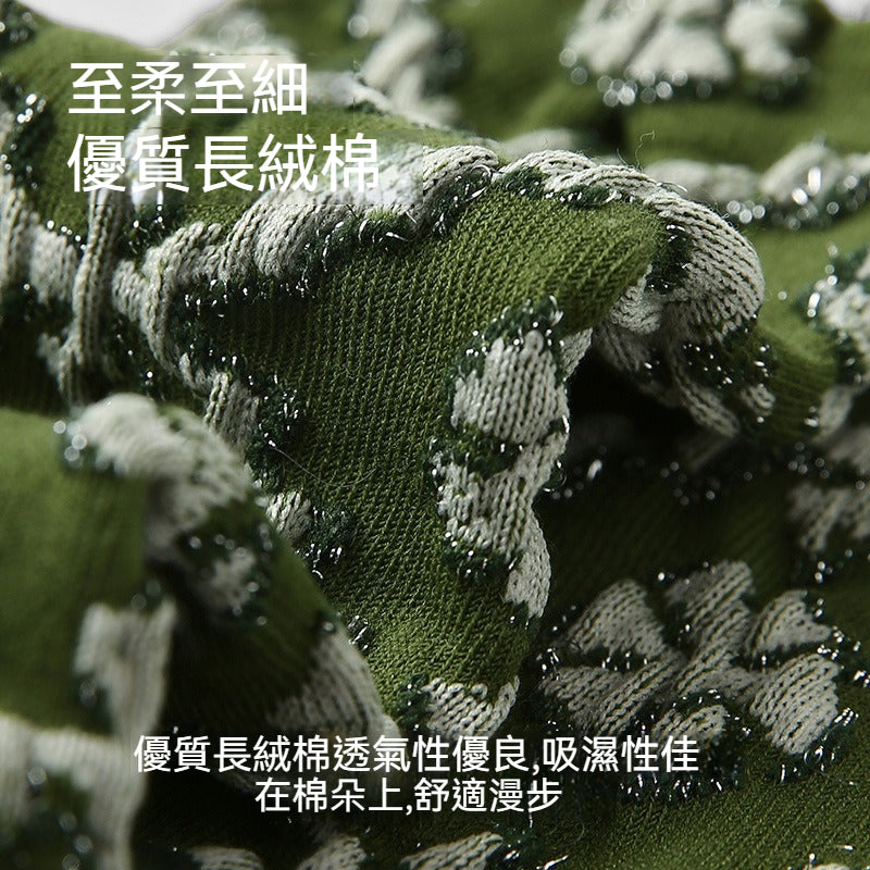 【復古格子花卉系列】三雙裝!秋季新款小眾設計感親膚透氣時尚中筒襪
