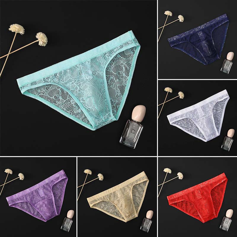 超值組合價【性感男士】冰爽舒適男士超薄蕾絲內褲,絲滑誘人~半分透明,滿分性感!