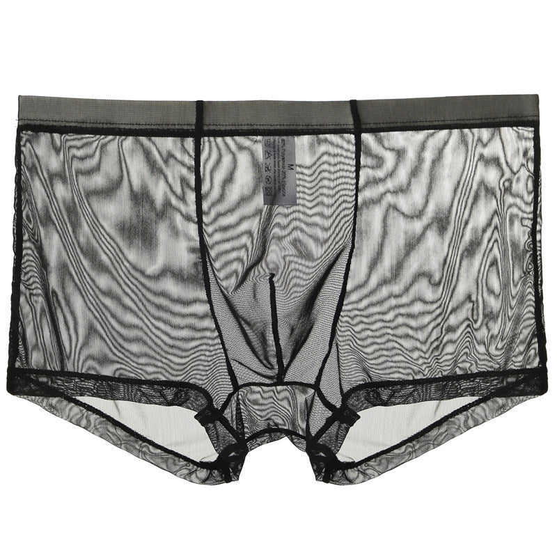 Ultra-thin breathable lace mesh underwear for men