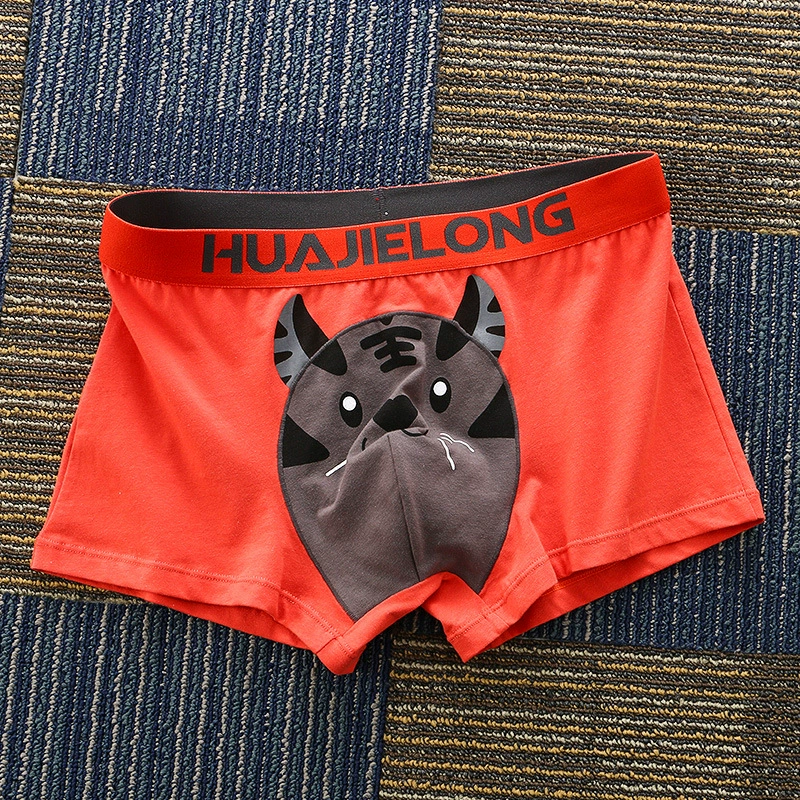 超值組合價【卡通印花】男士性感舒適四角內褲,彈力腰帶+純棉面料+網孔透氣底襠,不勒腰/不卡襠/不扯蛋,清爽舒適!