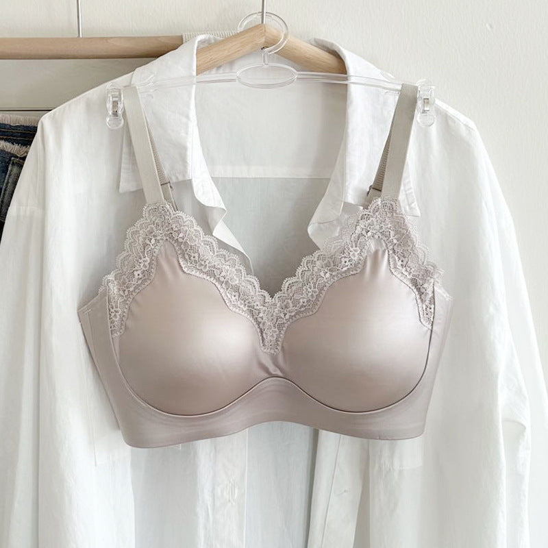 超值組合價【夏季熱銷款】軟支撐系列~法式蕾絲緞面W型支撐聚攏防下垂無感無鋼圈內衣