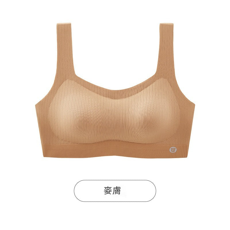 超值組合價【一字帶撩人美背】半固定杯~無拼接一片式!新款背心式透氣無鋼圈美背內衣