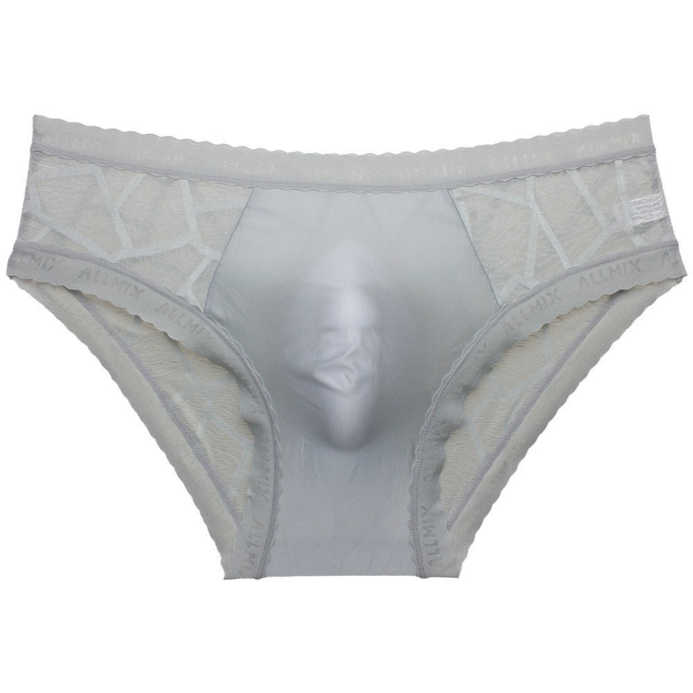 【男人也可以性感!】鏤空蕾絲款3D衝模單層性感男士三角內褲