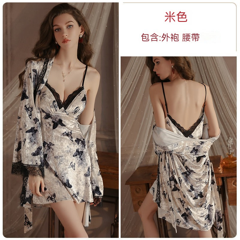 【性感露背系列~這款超多回頭客!】低胸火辣帶胸墊露背吊帶睡裙