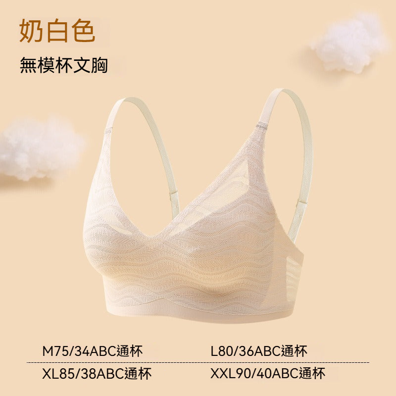 超值組合價【氧氣bra系列~】雲感托不跑空!自然貼合輕盈小波浪蕾絲內衣