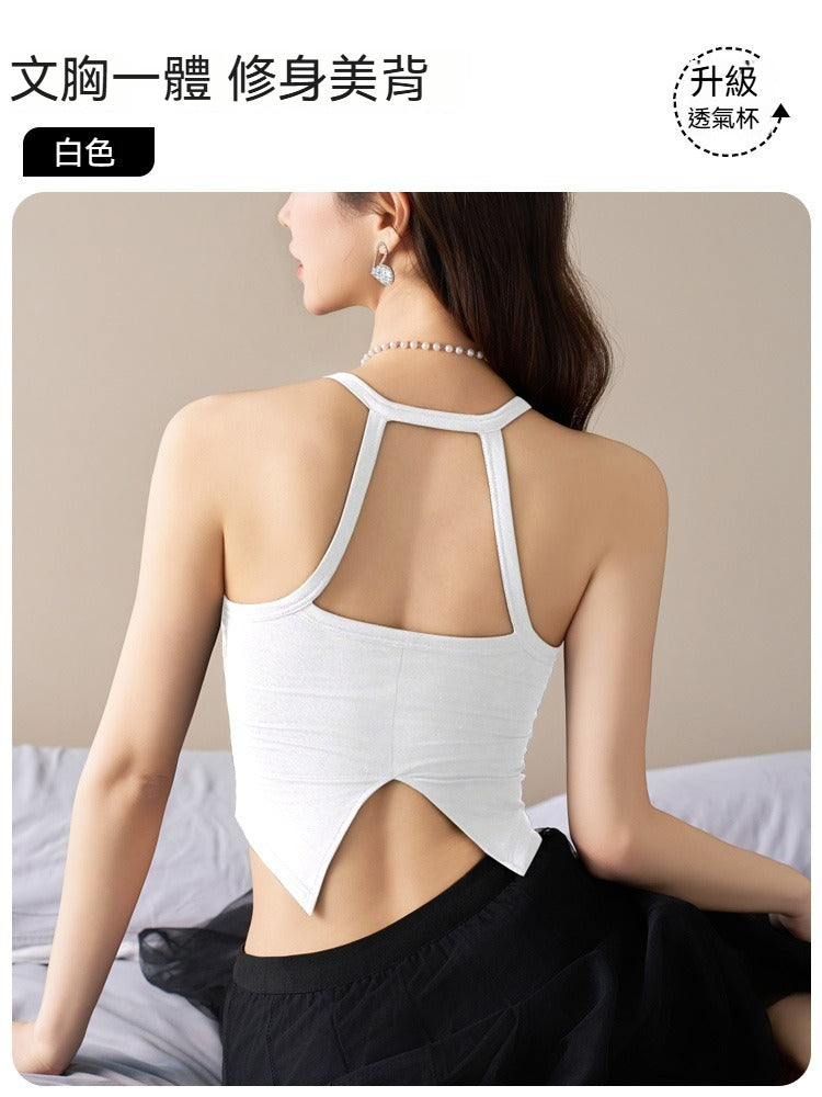 【內穿外搭都好看!】內置胸墊~夏天內搭神器!2025新款美背蜂巢透氣杯內衣