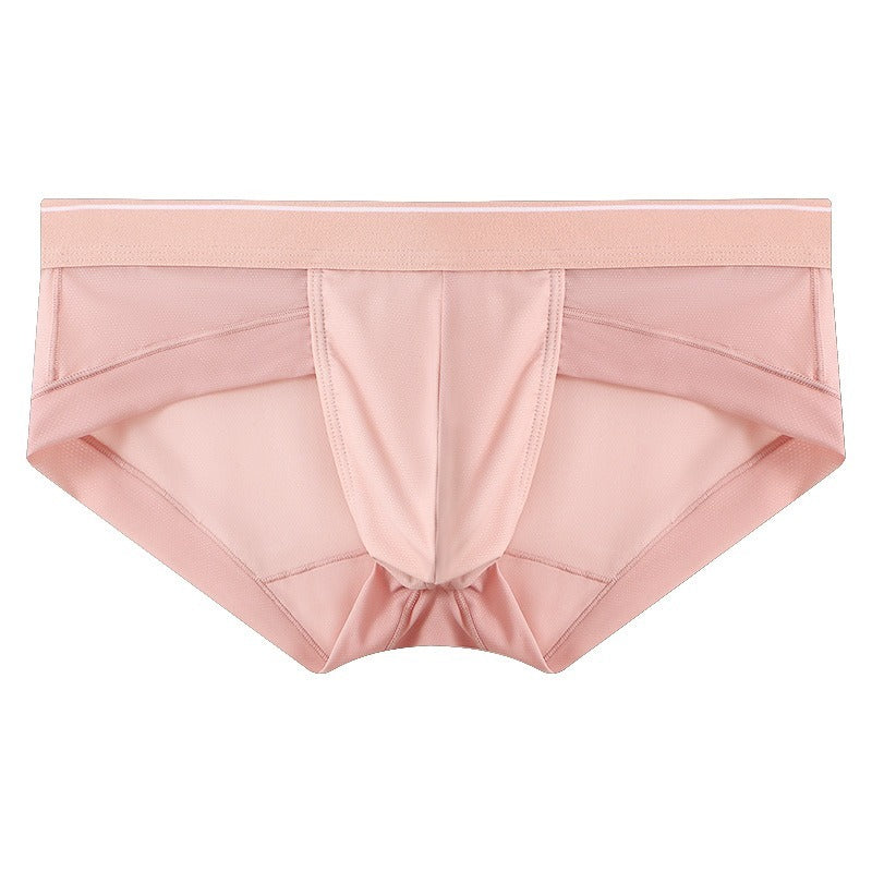 【一觸就愛上!透光的薄!】透氣網孔底襠~大空間不擠壓~夏季冰絲輕薄款男士內褲