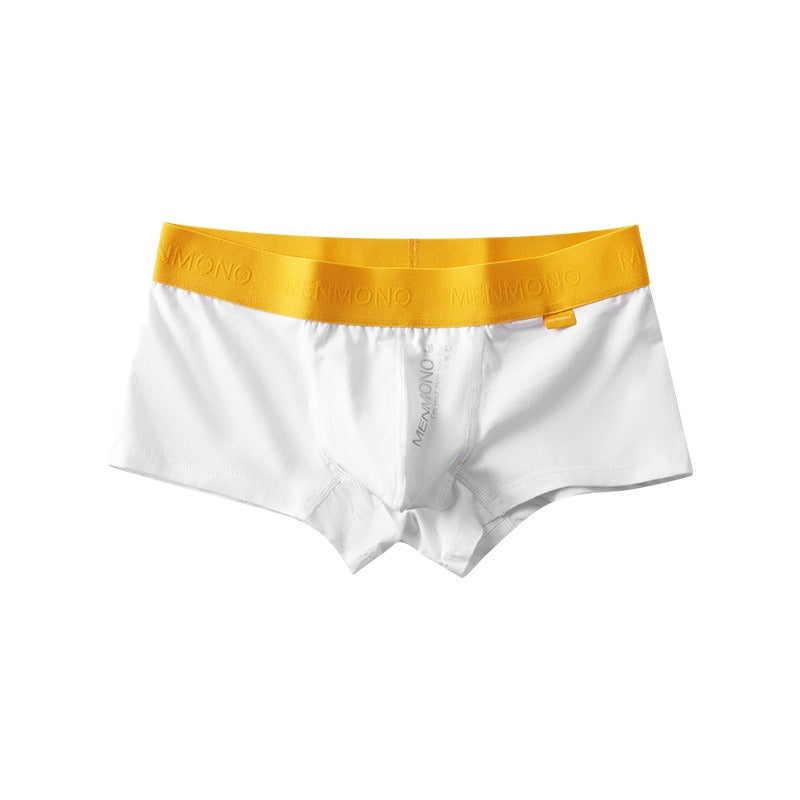 【內在品味之選】穿過就回不去!經典黃腰帶純棉透氣平角男士內褲