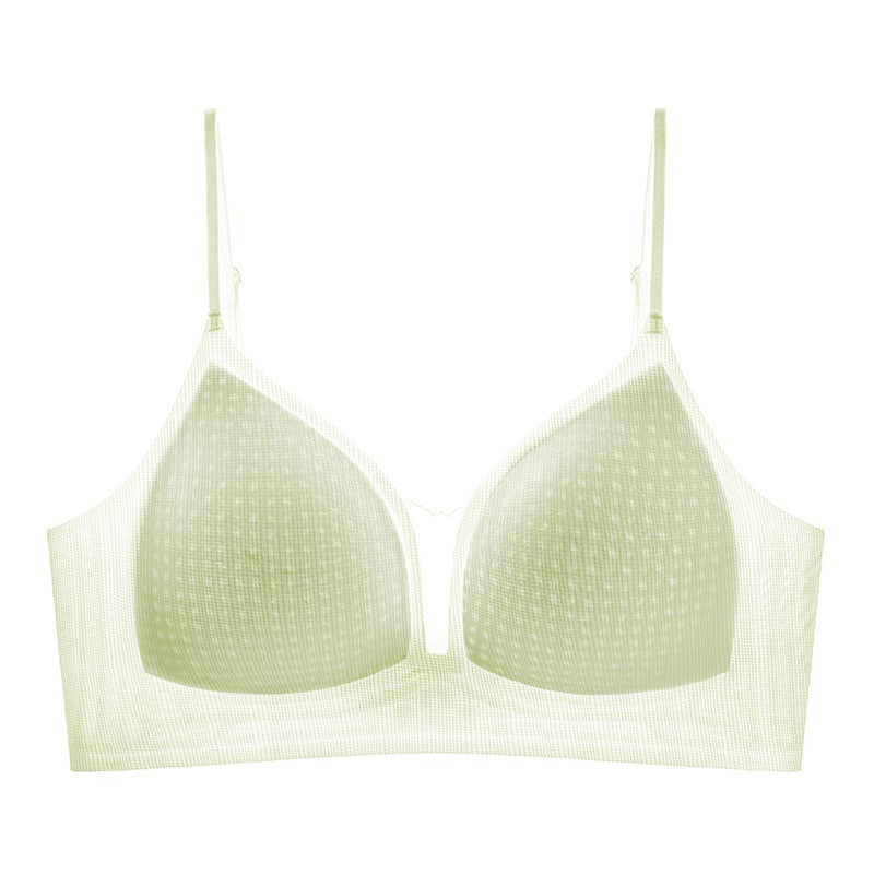 超值組合價【托胸無壓力!夏日U型美背】果凍膠軟承托~新款涼感洞洞杯無痕深V聚攏防走光內衣