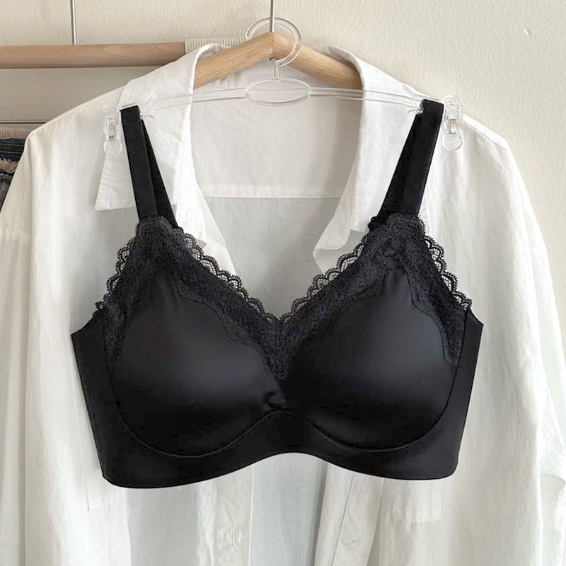 超值組合價【夏季熱銷款】軟支撐系列~法式蕾絲緞面W型支撐聚攏防下垂無感無鋼圈內衣
