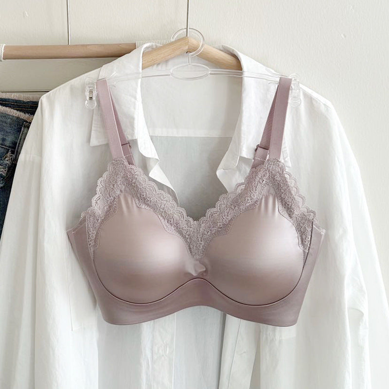 超值組合價【夏季熱銷款】軟支撐系列~法式蕾絲緞面W型支撐聚攏防下垂無感無鋼圈內衣