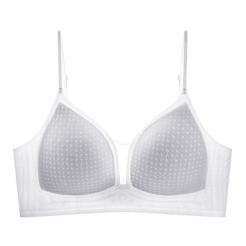 超值組合價【托胸無壓力!夏日U型美背】果凍膠軟承托~新款涼感洞洞杯無痕深V聚攏防走光內衣