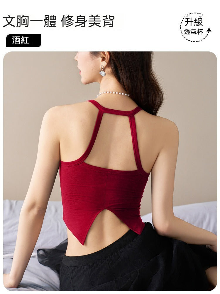 【內穿外搭都好看!】內置胸墊~夏天內搭神器!2025新款美背蜂巢透氣杯內衣