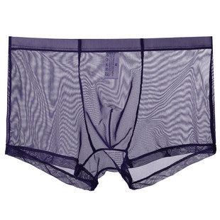 Ultra-thin breathable lace mesh underwear for men
