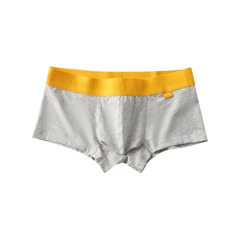 【內在品味之選】穿過就回不去!經典黃腰帶純棉透氣平角男士內褲