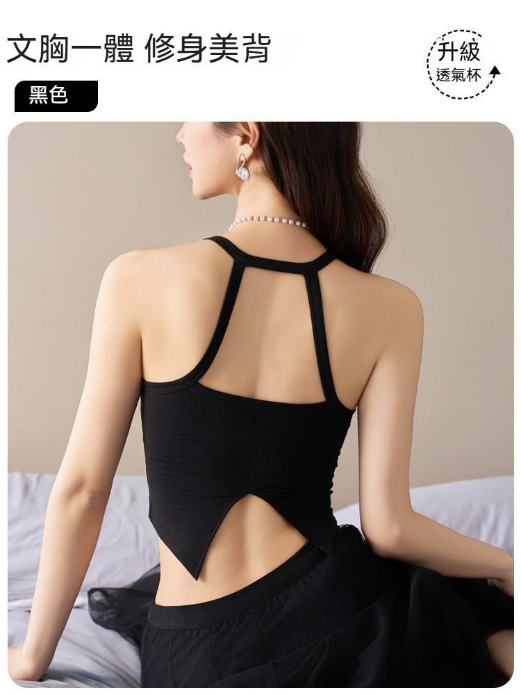 【內穿外搭都好看!】內置胸墊~夏天內搭神器!2025新款美背蜂巢透氣杯內衣