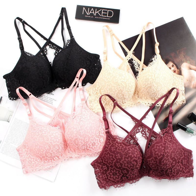 超值組合價【50W+美眉最愛】前扣聚攏蝴蝶美背內衣套裝