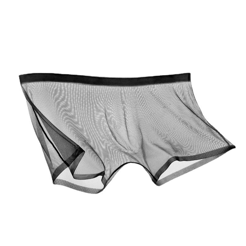 Ultra-thin breathable lace mesh underwear for men