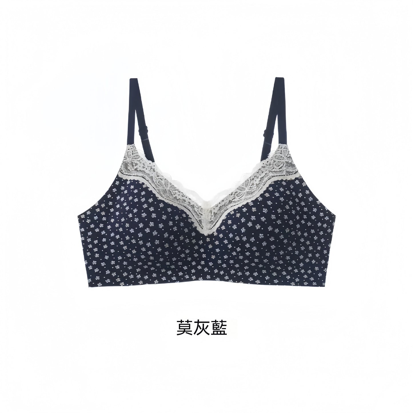 【法式純欲風】感恩回饋~少女感甜美碎花系列！新款蕾絲邊純棉無鋼圈聚攏無痕内衣套裝