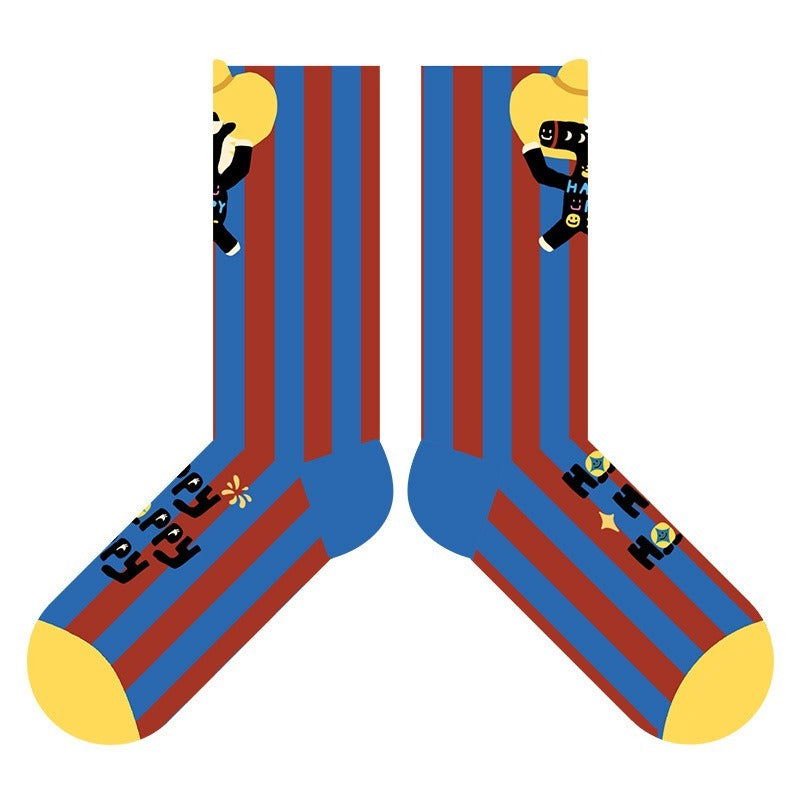 【新年襪子禮盒！3雙裝~】送紅包殼！新款小馬系列可愛馬年紅色襪子中筒襪男女可穿